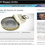 Beppe Grillo contro il Parlamento (foto dal blog di Beppe Grillo)