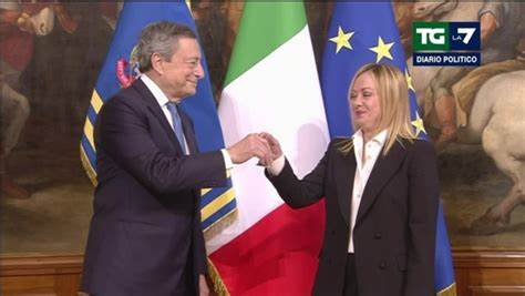 Mario Draghi alla Nato molto gradito a Giorgia Meloni