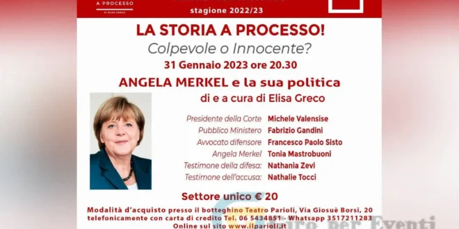 La Storia a processo!: Angela Merkel – Teatro Parioli – 31 gennaio al Teatro Parioli, Roma