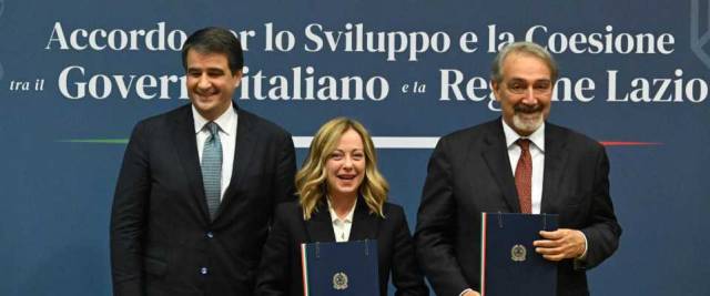 Meloni: ‘Alla Regione Lazio 2,2 miliardi per infrastrutture e periferie’