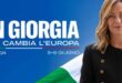 Il volto sorridente della Meloni sui manifesti di FdI: ‘Con Giorgia l’Italia cambia l’Europa’