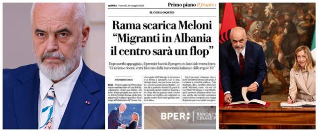 Edi Rama  smentisce Repubblica: “Rifarei cento volte l’accordo sui migranti con L’Italia. Parole mai dette”